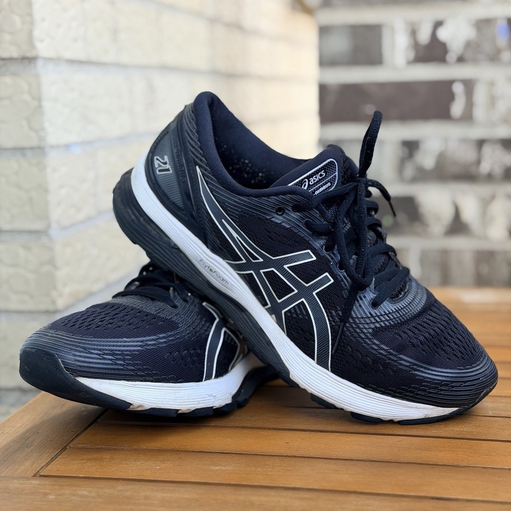 ASICS Gel Nimbus 21 Running Shoes Black Athletic Sneakers Women's 9 EU 40.5 - Picture 1 of 8